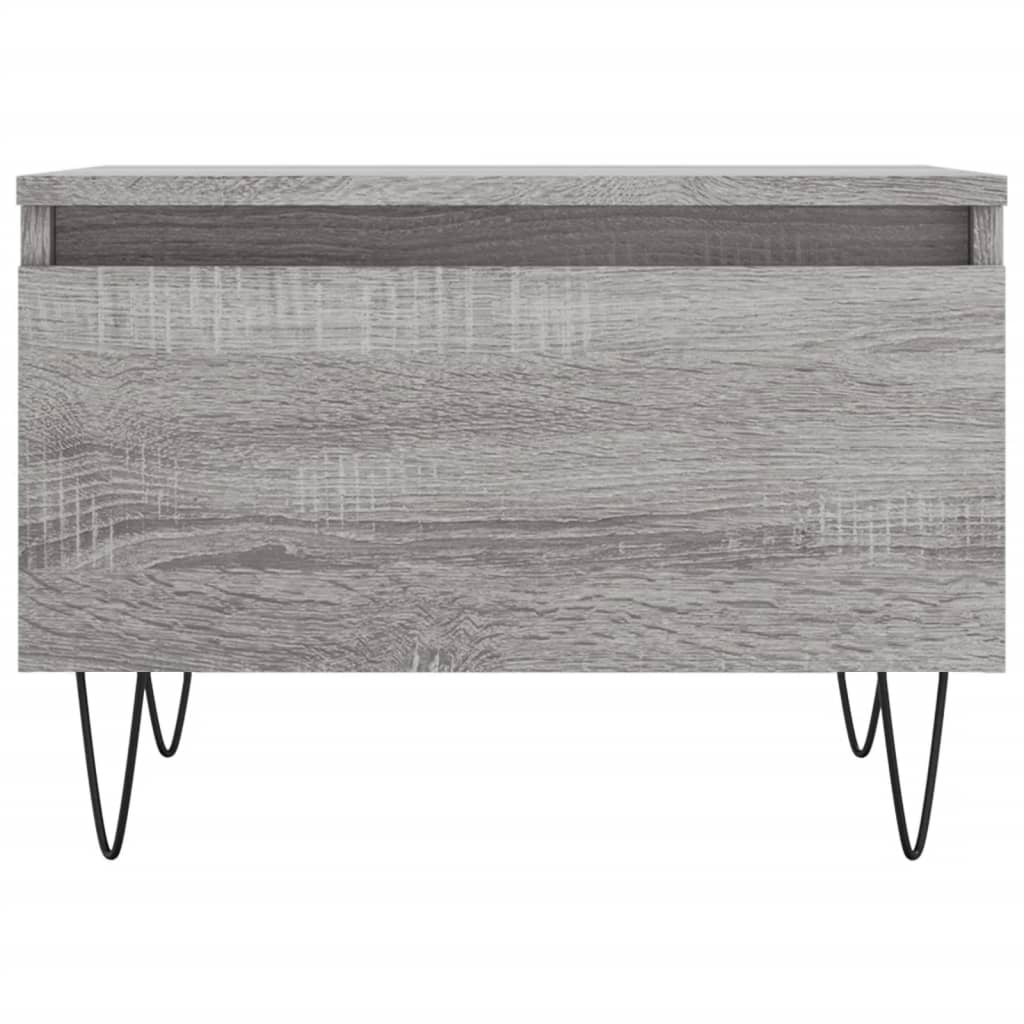 Salongbord 2 stk grå sonoma 50x46x35 cm konstruert tre