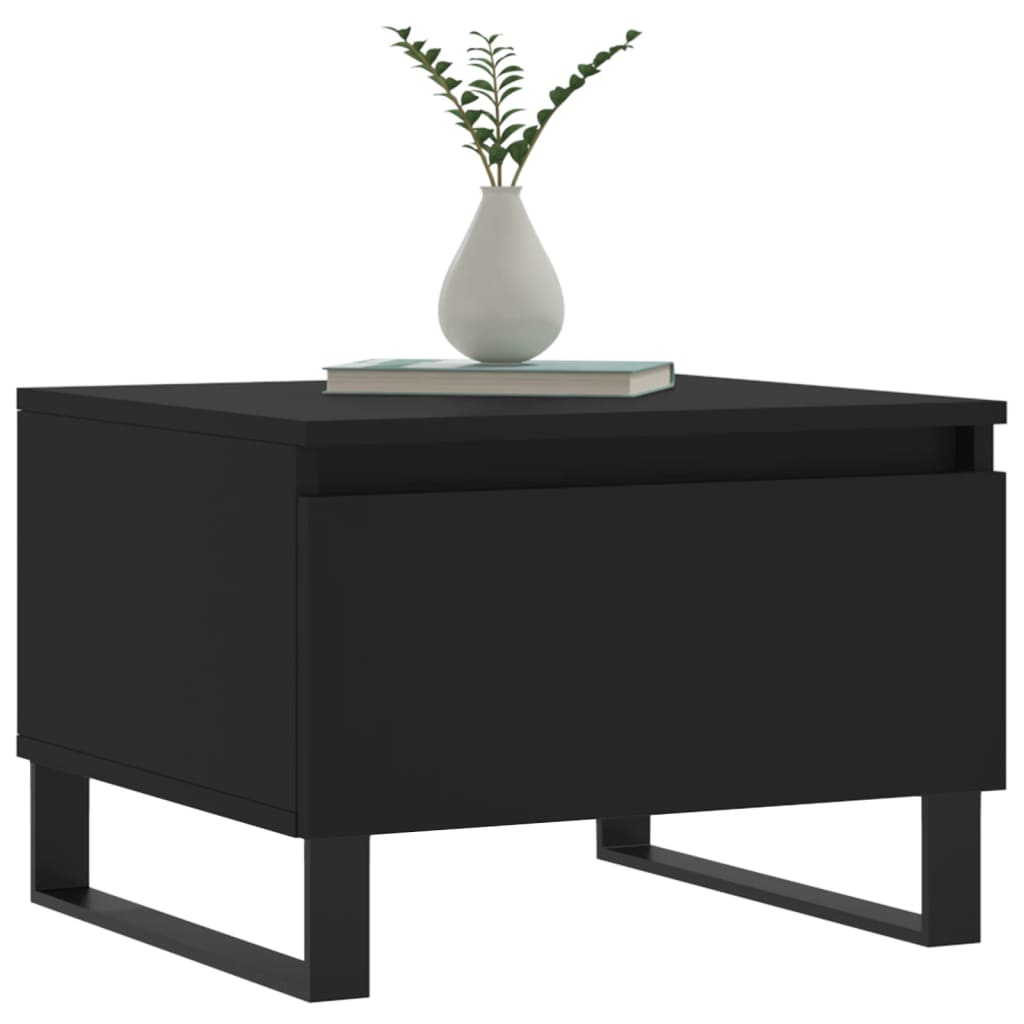Salongbord 2 stk svart 50x46x35 cm konstruert tre