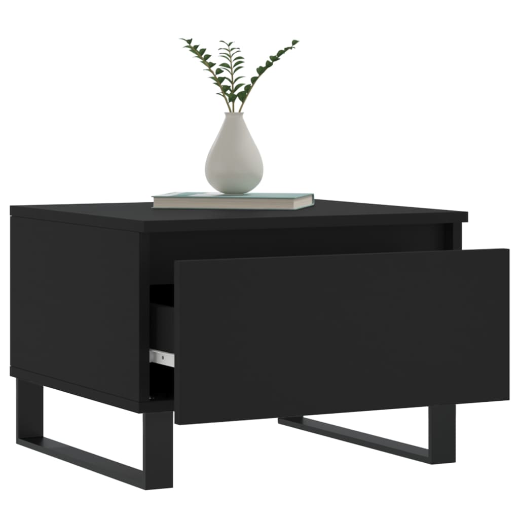 Salongbord 2 stk svart 50x46x35 cm konstruert tre