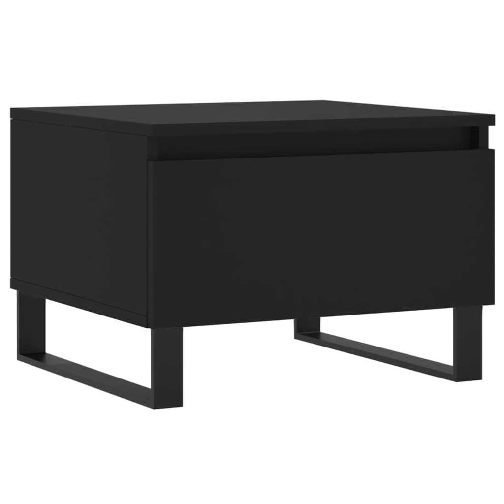 Salongbord 2 stk svart 50x46x35 cm konstruert tre