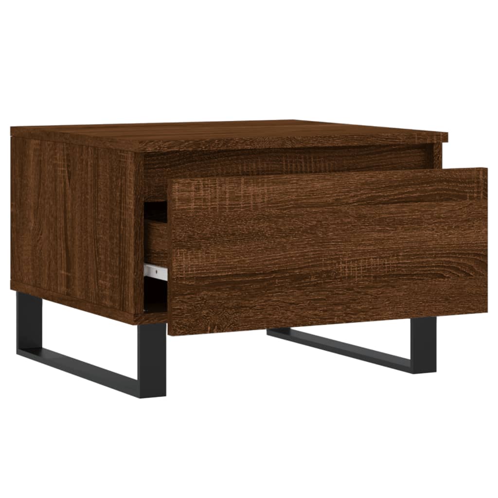 Salongbord brun eik 50x46x35 cm konstruert tre