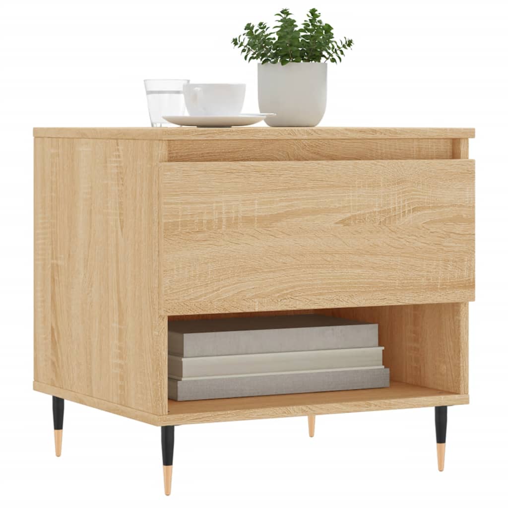 Salongbord 2 stk sonoma eik 50x46x50 cm konstruert tre