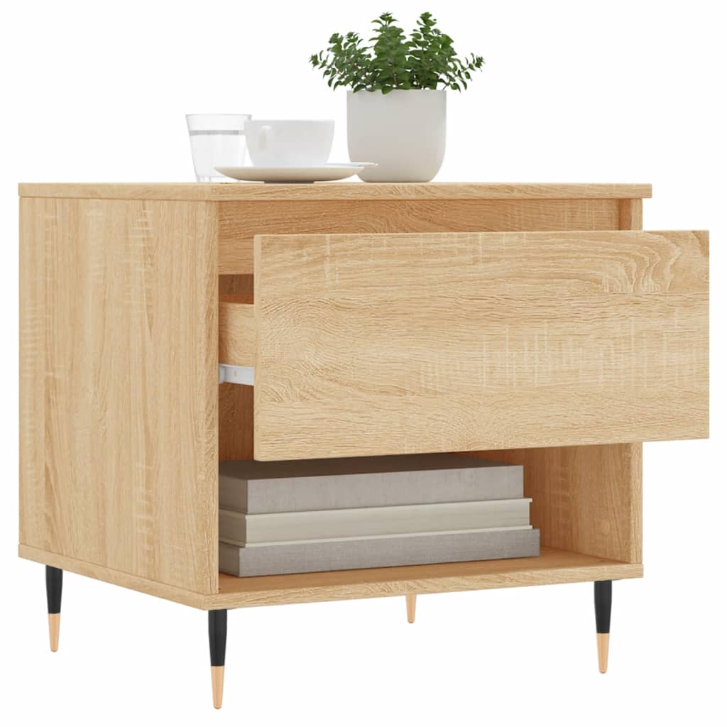 Salongbord 2 stk sonoma eik 50x46x50 cm konstruert tre