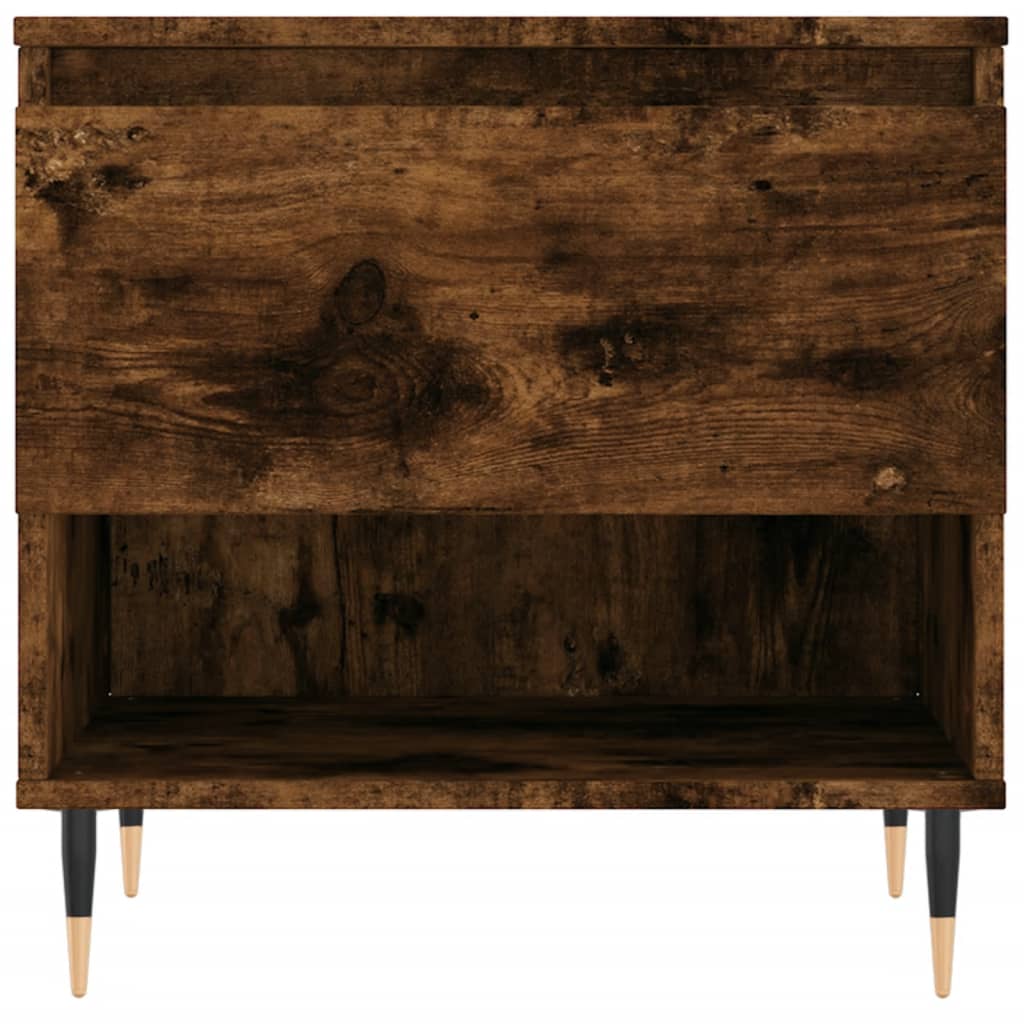 Salongbord røkt eik 50x46x50 cm konstruert tre