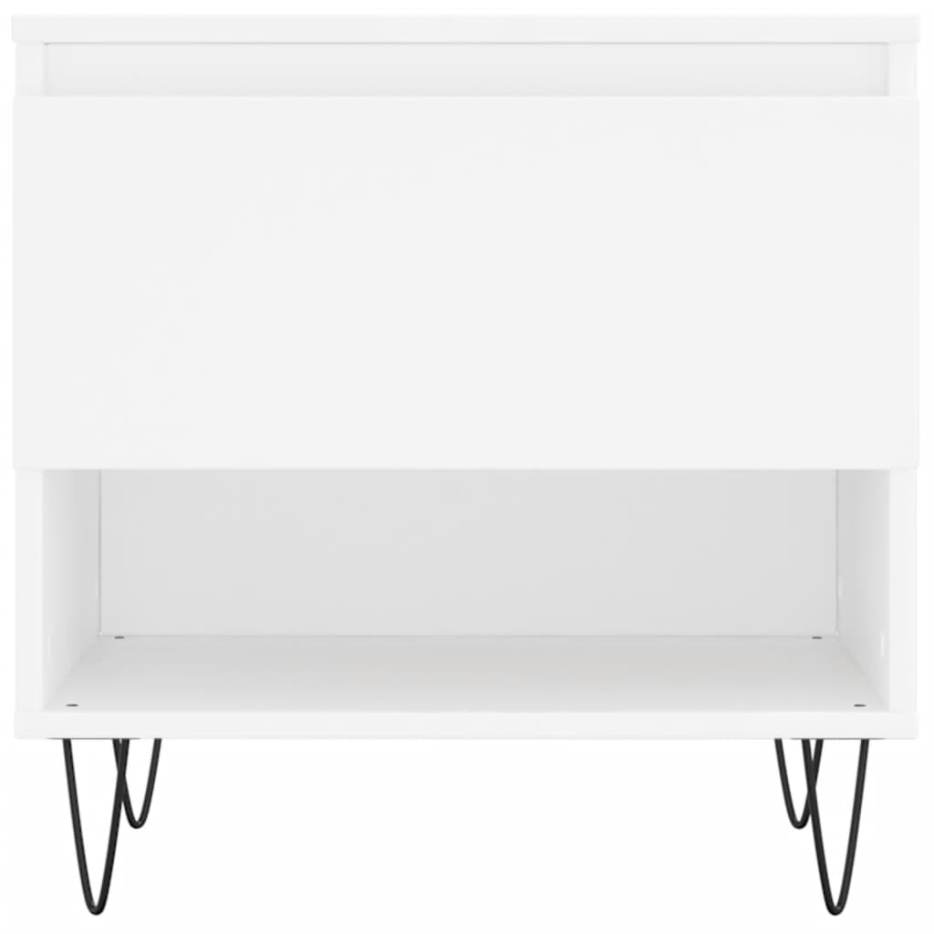 Salongbord 2 stk hvit 50x46x50 cm konstruert tre