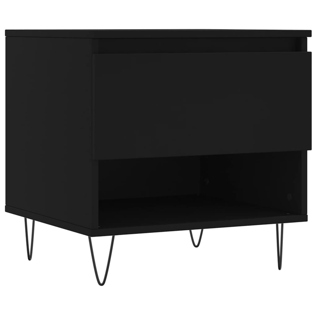 Salongbord svart 50x46x50 cm konstruert tre