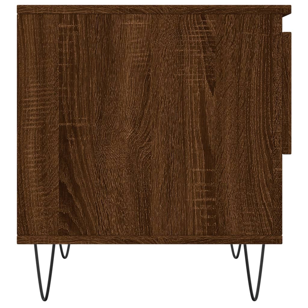 Salongbord 2 stk brun eik 50x46x50 cm konstruert tre