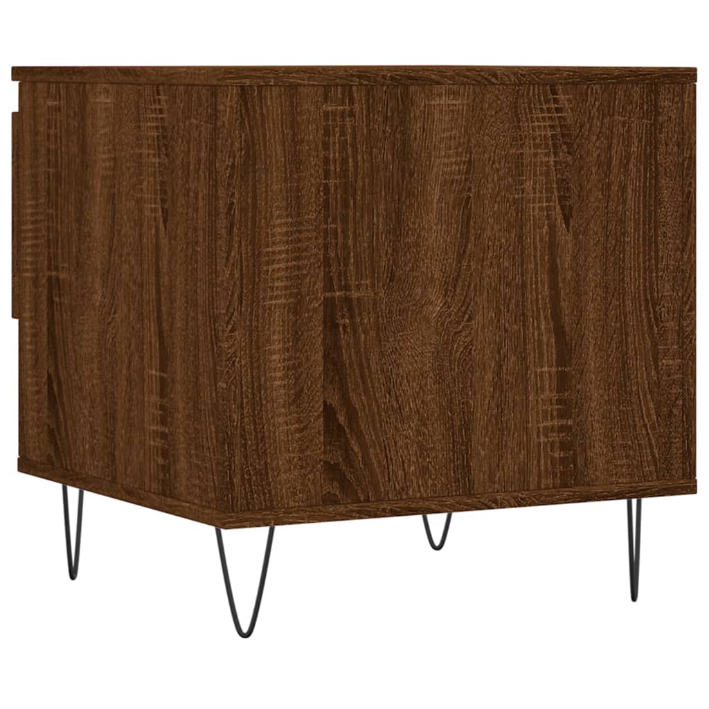 Salongbord 2 stk brun eik 50x46x50 cm konstruert tre