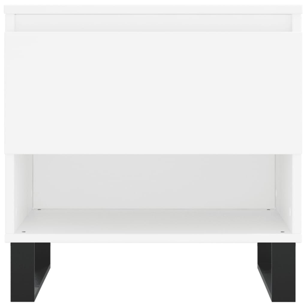 Salongbord 2 stk hvit 50x46x50 cm konstruert tre