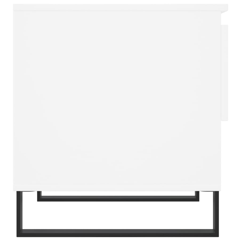 Salongbord 2 stk hvit 50x46x50 cm konstruert tre