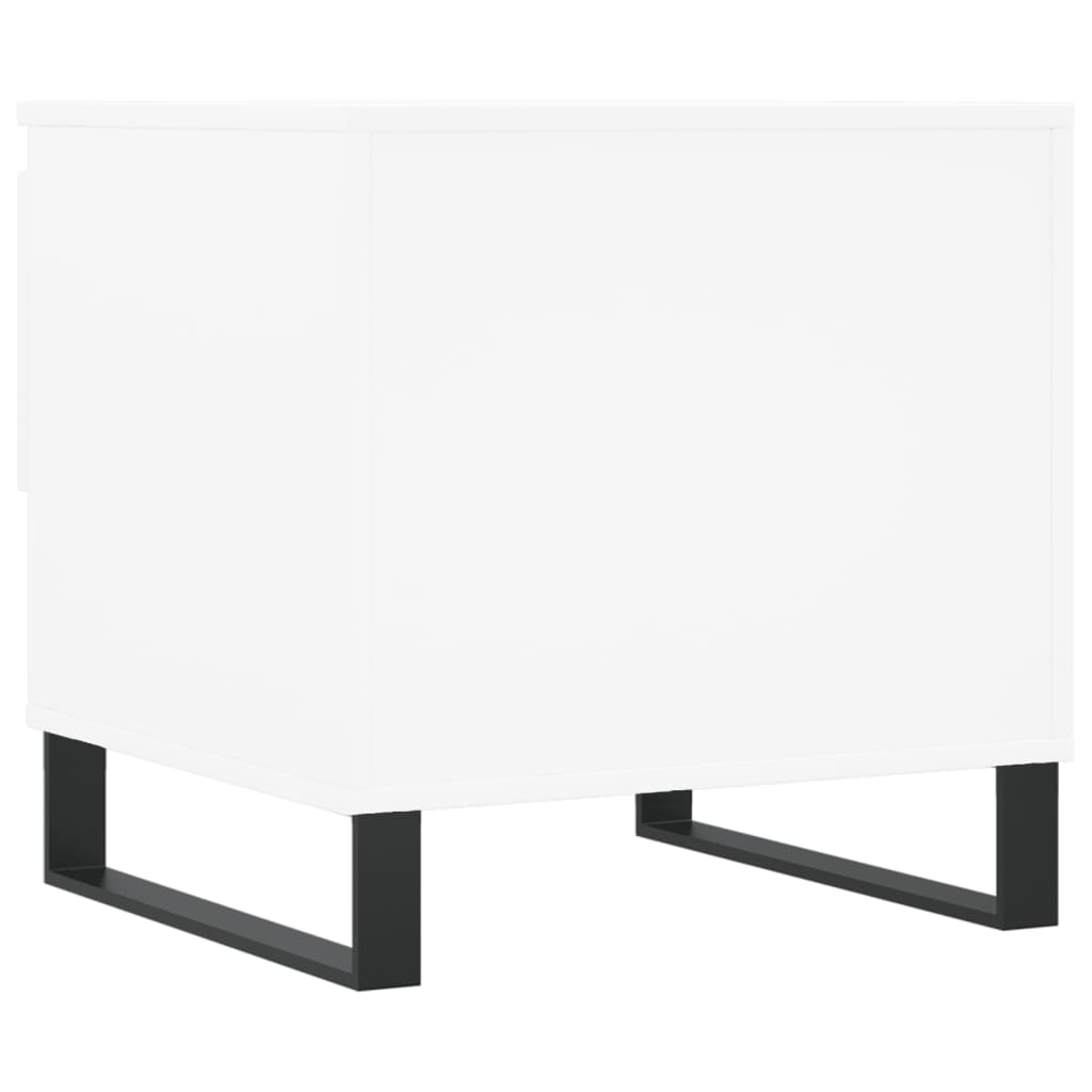 Salongbord 2 stk hvit 50x46x50 cm konstruert tre