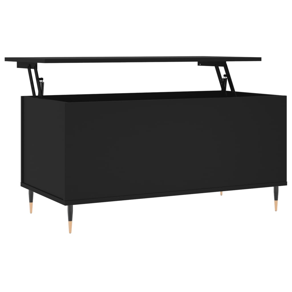 Salongbord svart 90x44,5x45 cm konstruert tre