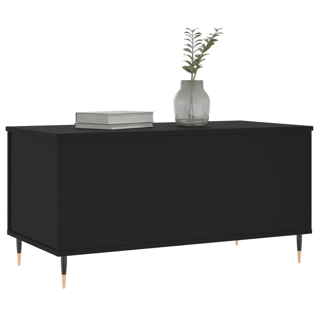 Salongbord svart 90x44,5x45 cm konstruert tre