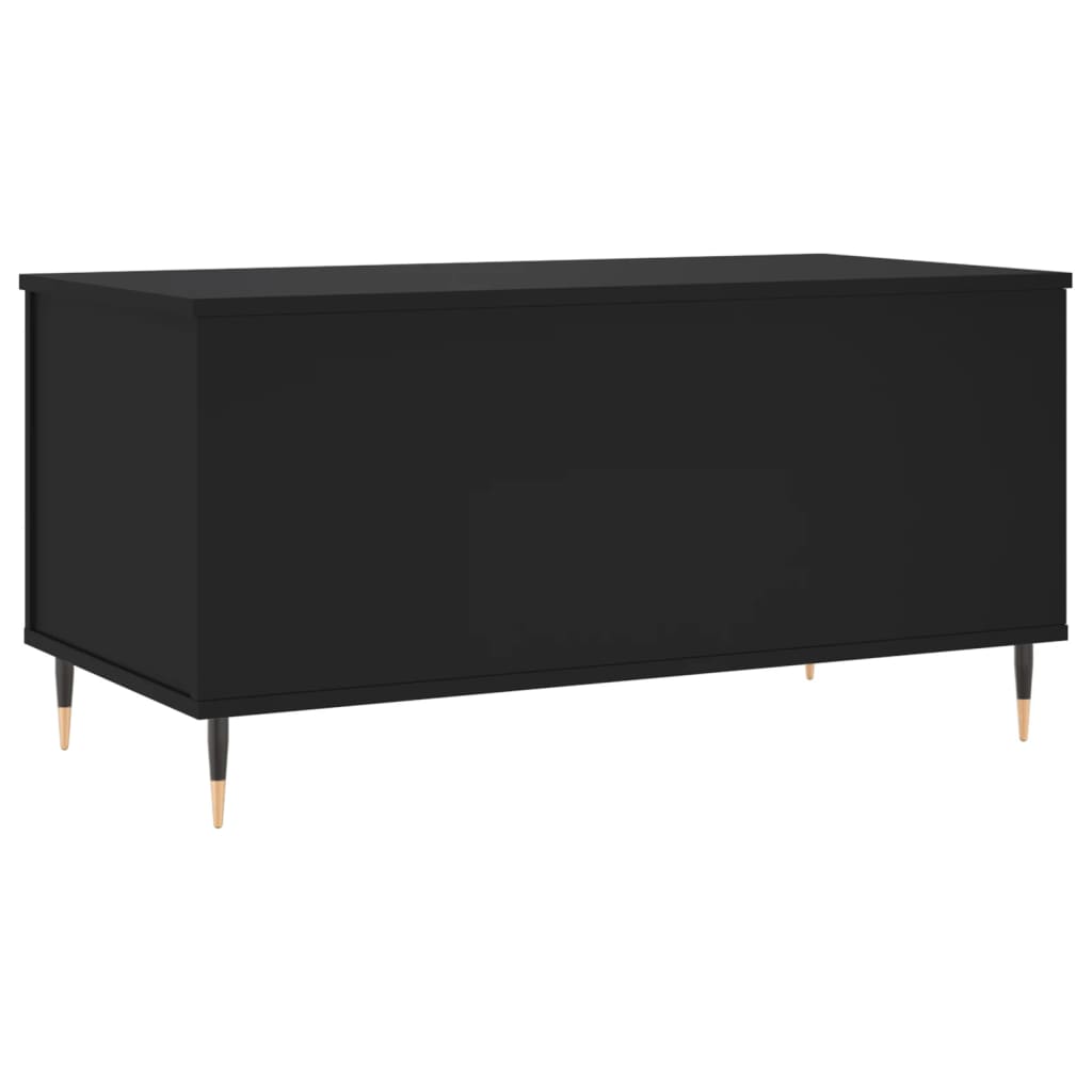 Salongbord svart 90x44,5x45 cm konstruert tre