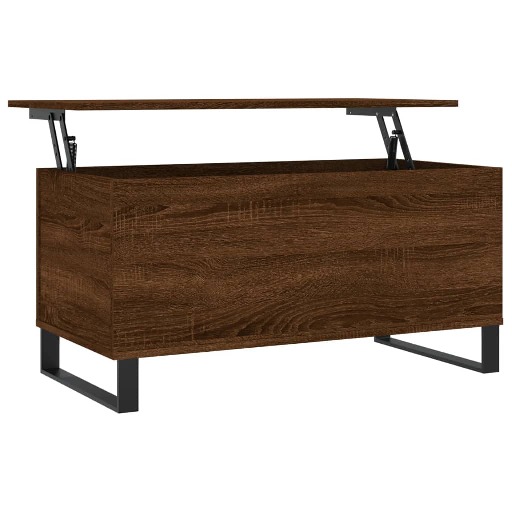 Salongbord brun eik 90x44,5x45 cm konstruert tre