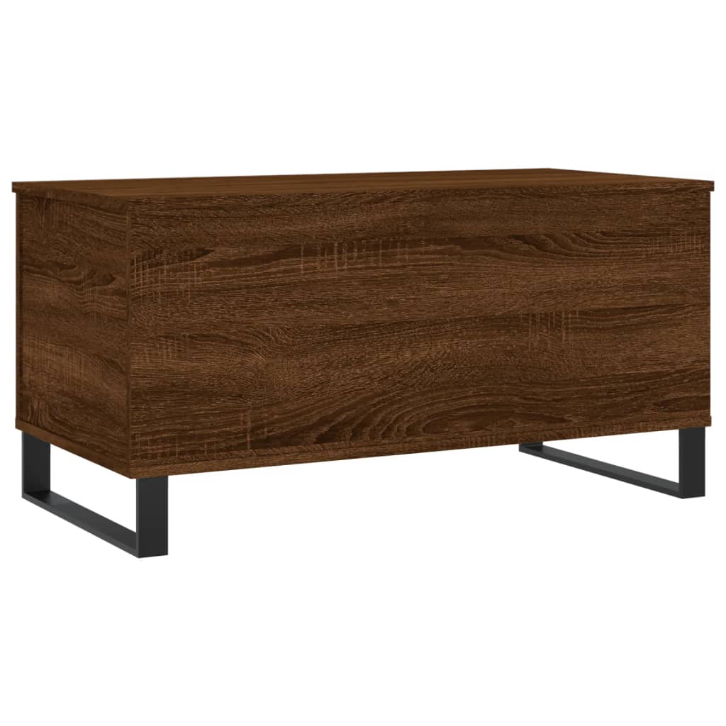 Salongbord brun eik 90x44,5x45 cm konstruert tre