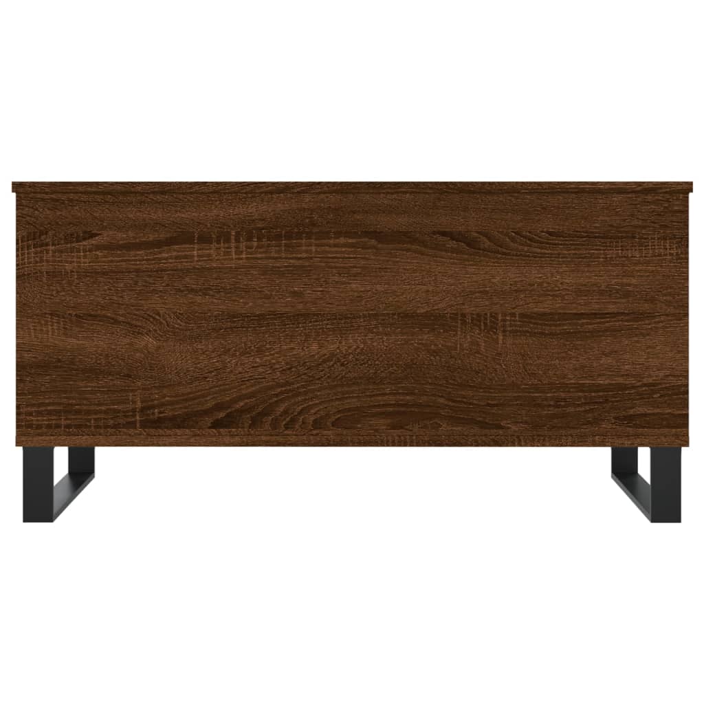 Salongbord brun eik 90x44,5x45 cm konstruert tre