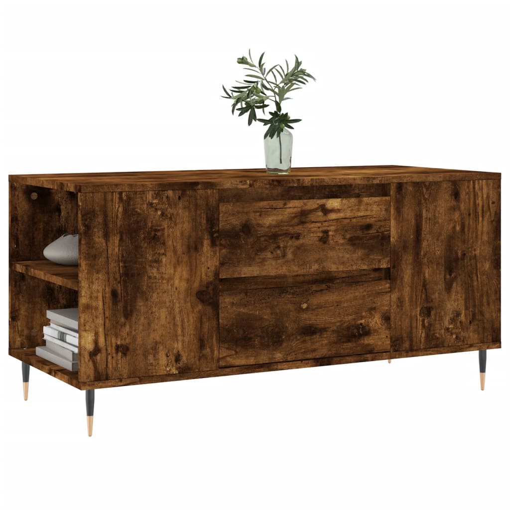 Salongbord røkt eik 102x44,5x50 cm konstruert tre