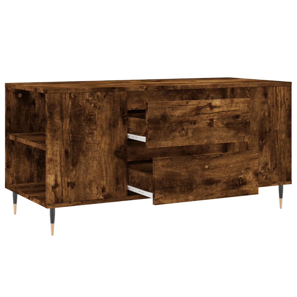 Salongbord røkt eik 102x44,5x50 cm konstruert tre