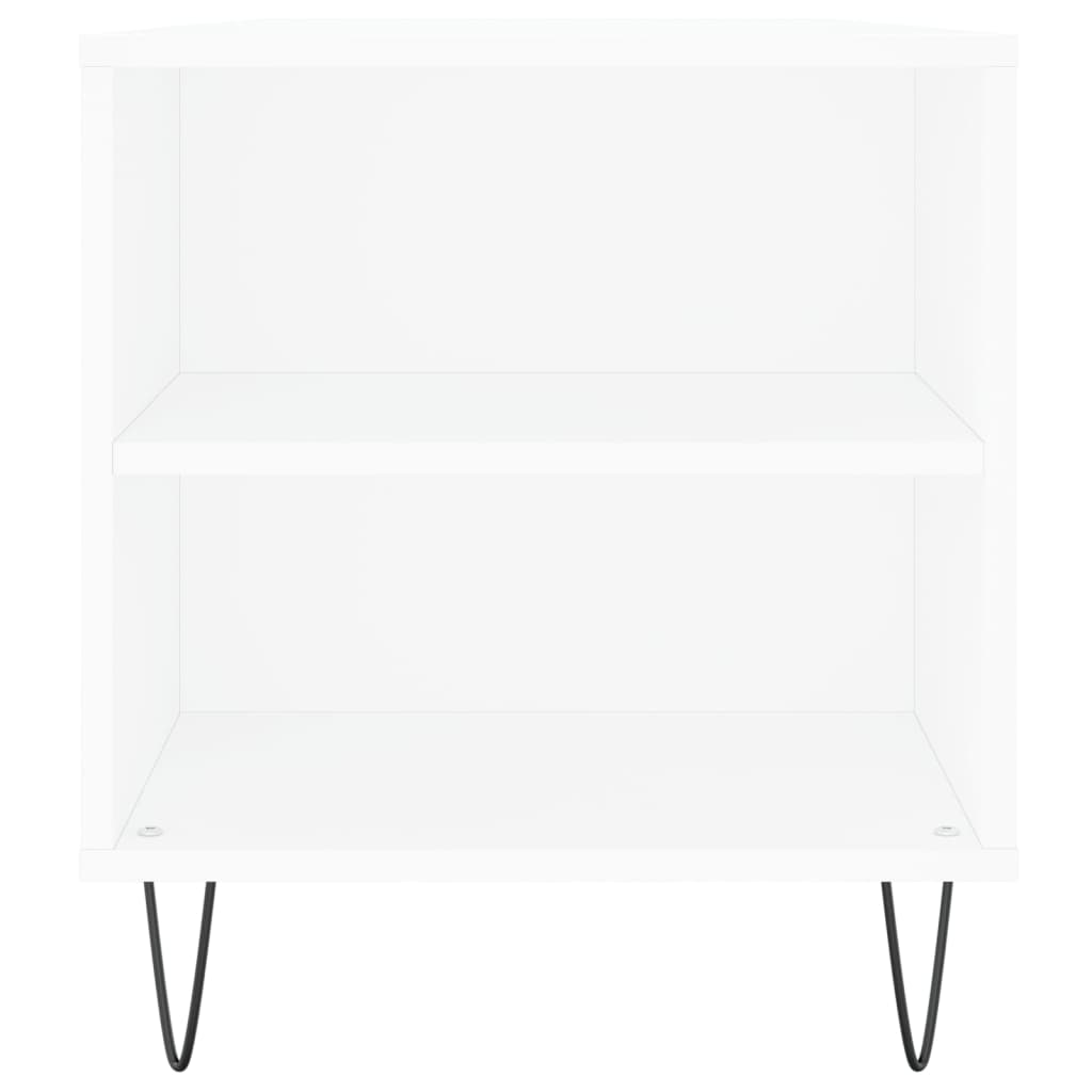 Salongbord hvit 102x44,5x50 cm konstruert tre