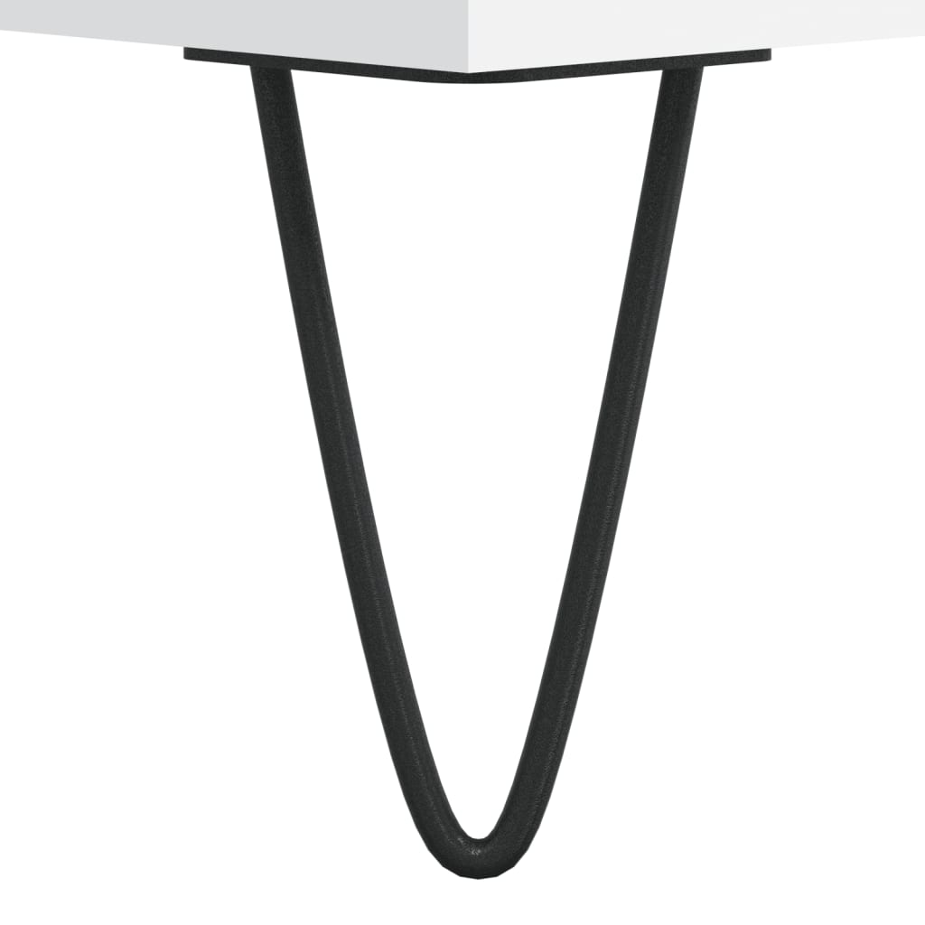 Salongbord hvit 102x44,5x50 cm konstruert tre