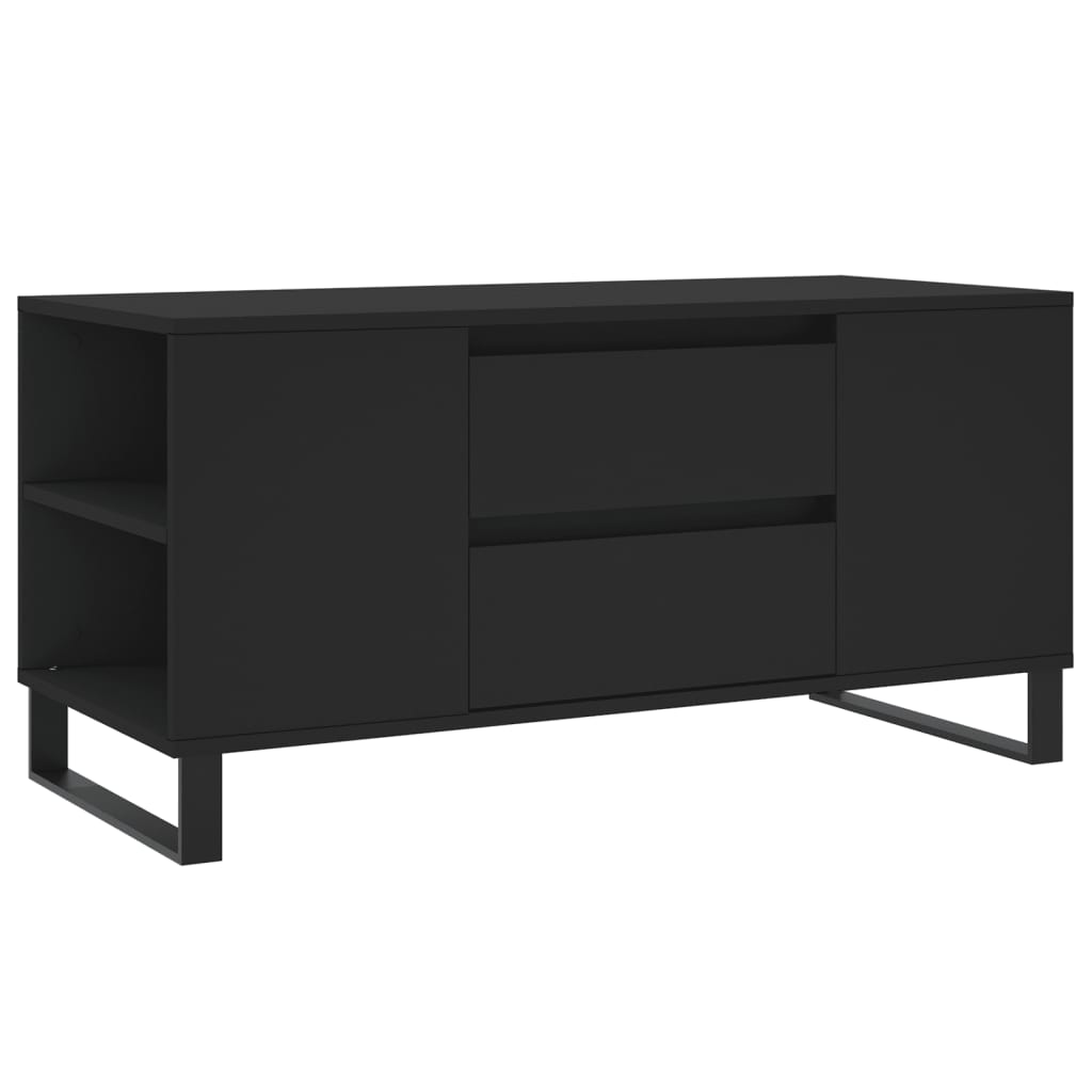 Salongbord svart 102x44,5x50 cm konstruert tre