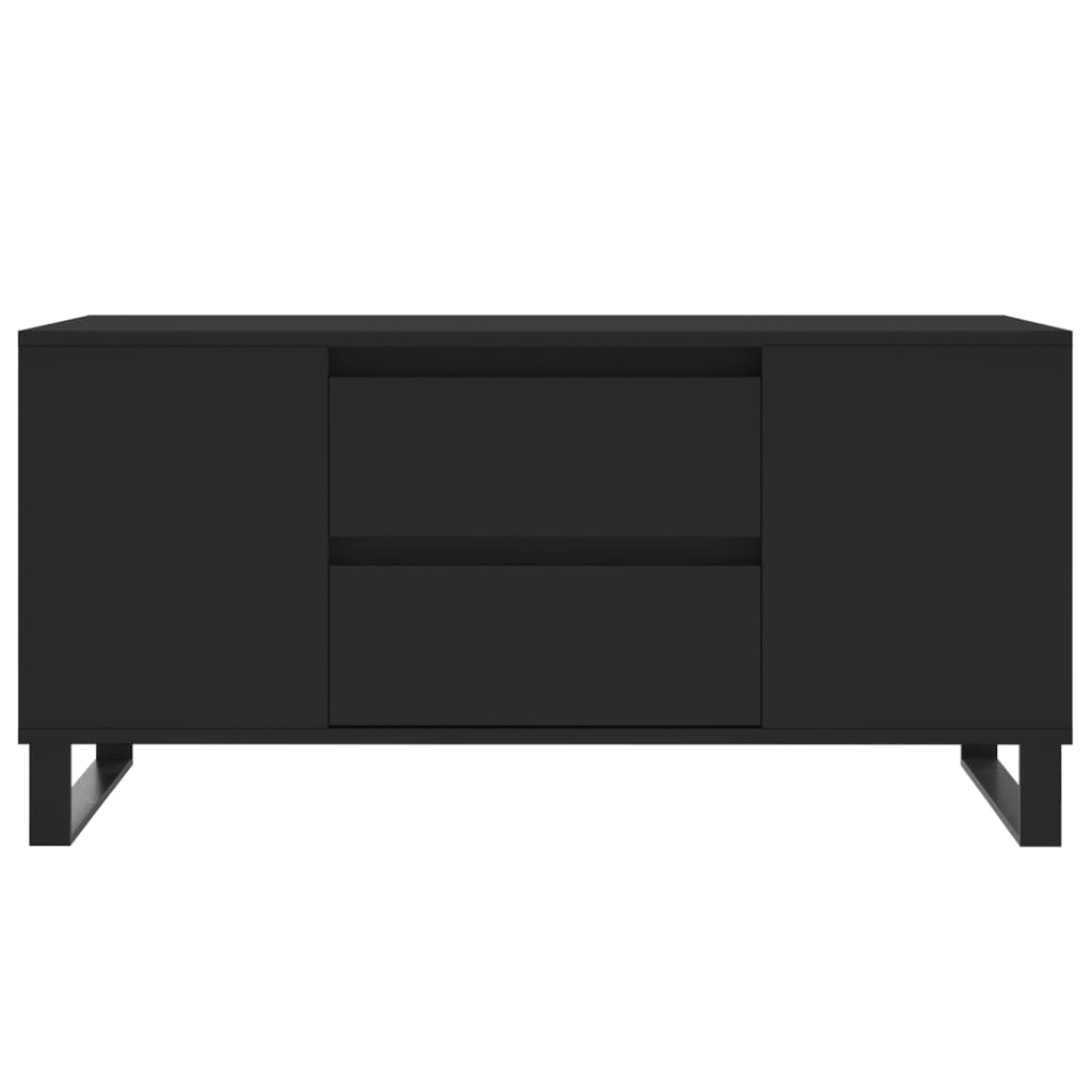 Salongbord svart 102x44,5x50 cm konstruert tre