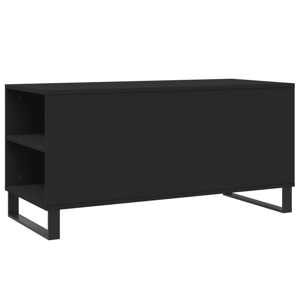 Salongbord svart 102x44,5x50 cm konstruert tre