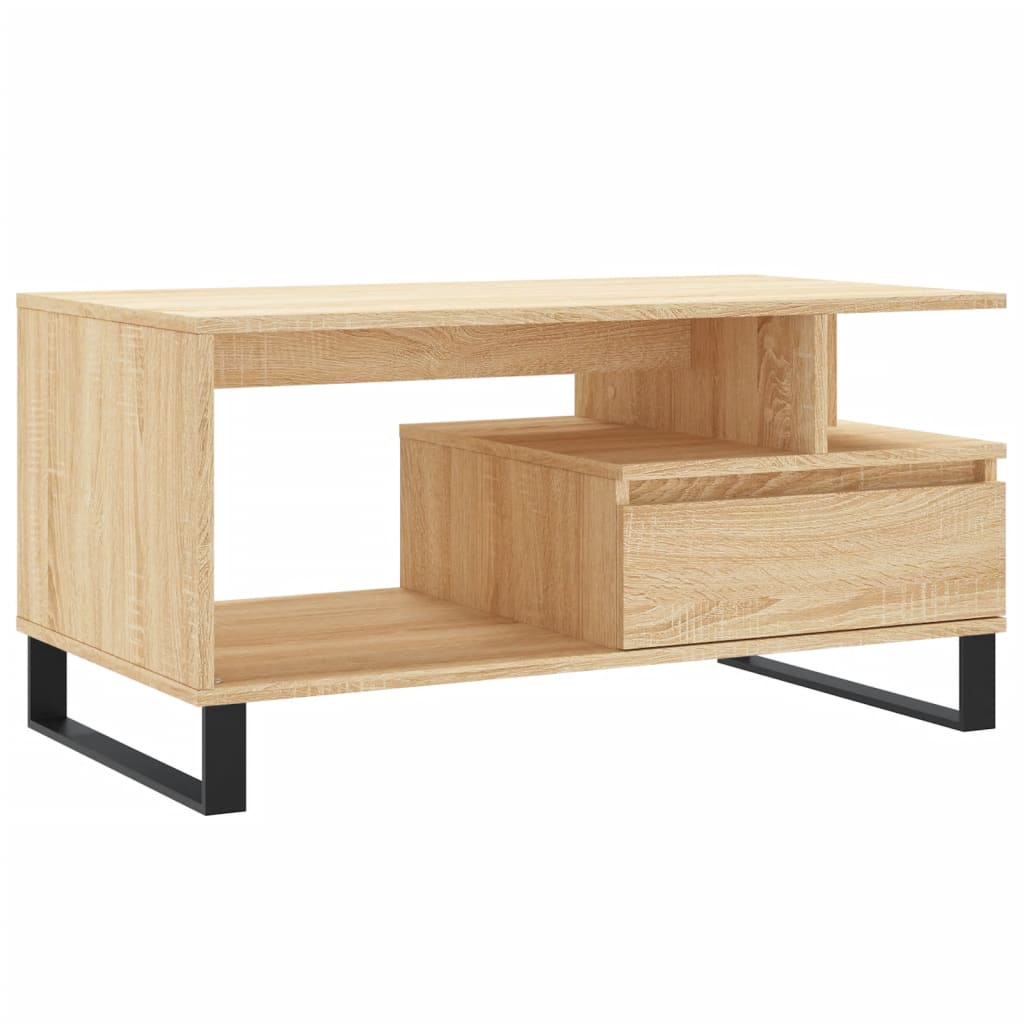 Salongbord sonoma eik 90x49x45 cm konstruert tre