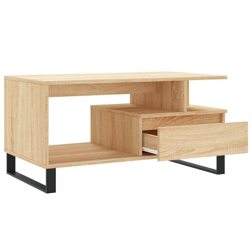 Salongbord sonoma eik 90x49x45 cm konstruert tre