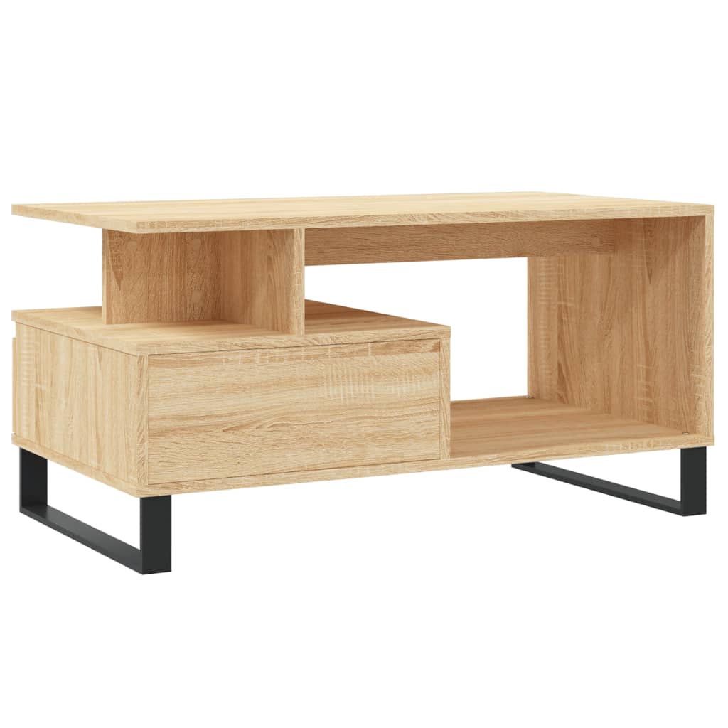Salongbord sonoma eik 90x49x45 cm konstruert tre