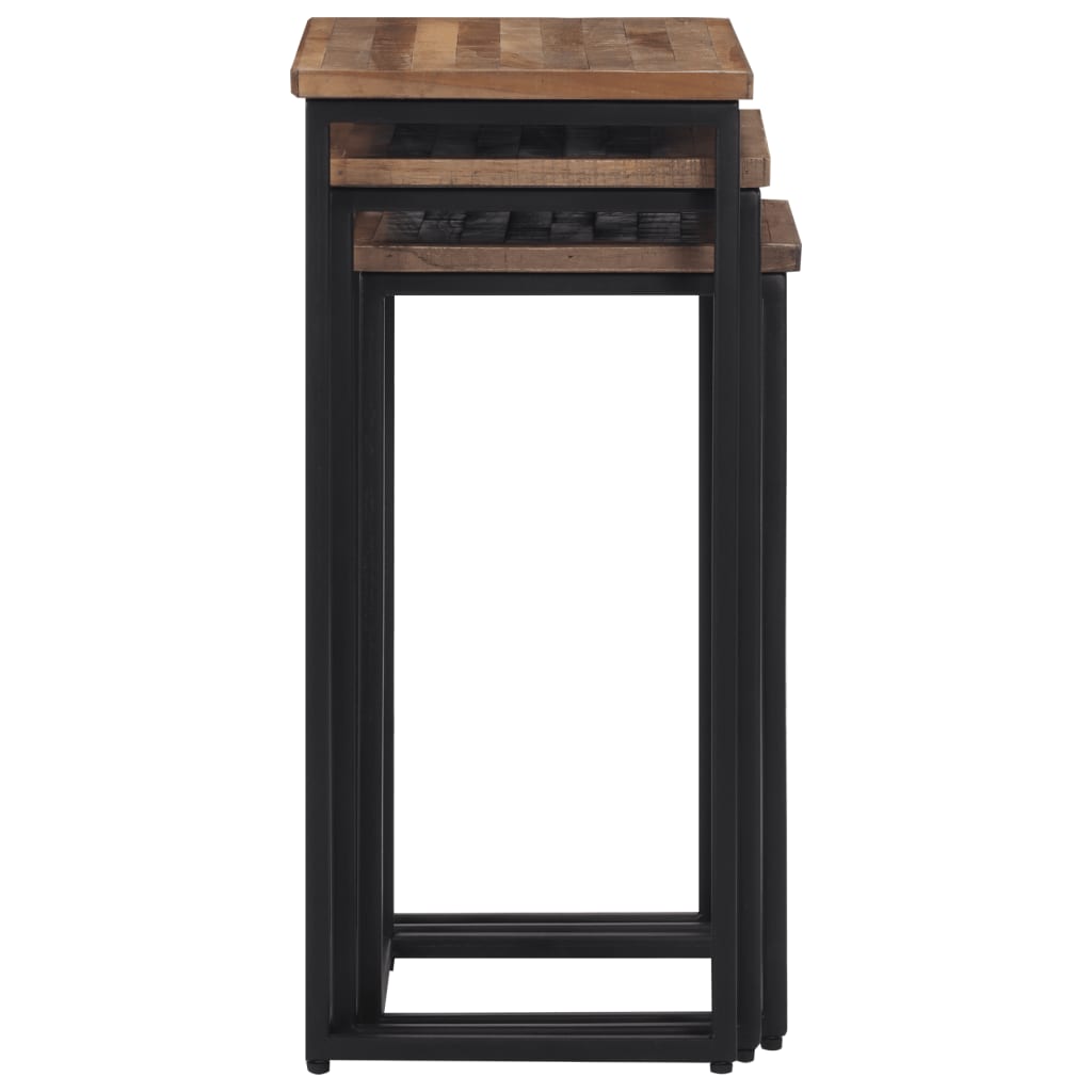 Stablebare sofabord 3 stk heltre teak