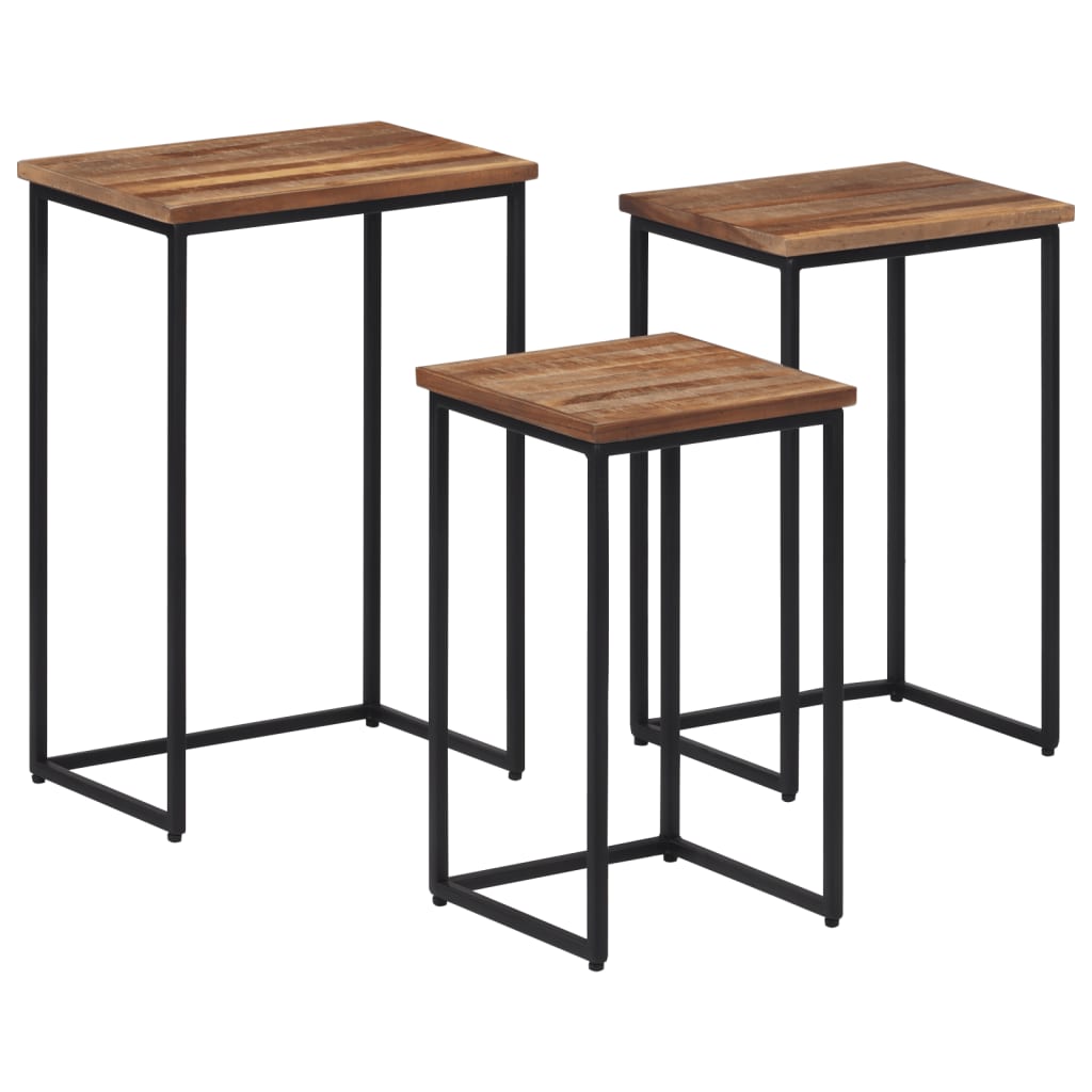 Stablebare sofabord 3 stk heltre teak