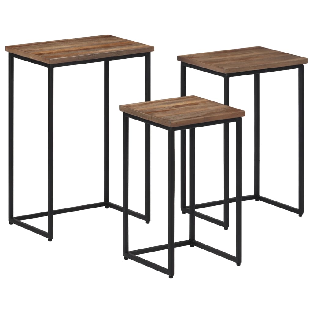 Stablebare sofabord 3 stk heltre teak