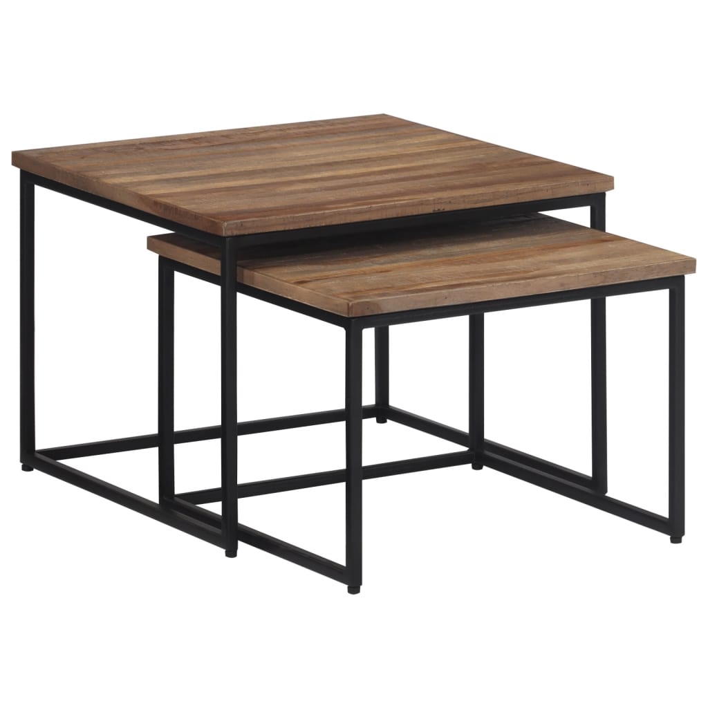 Stablebare sofabord 2 stk heltre teak