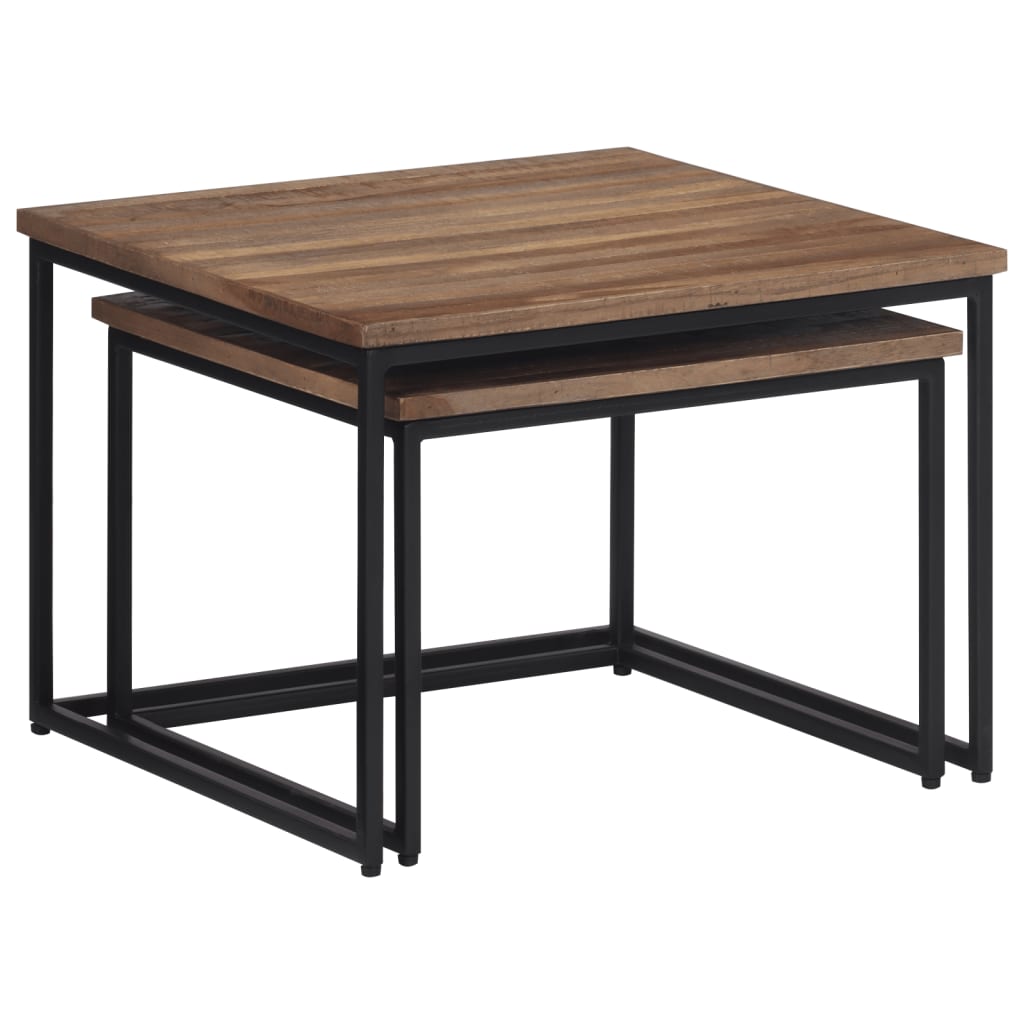 Stablebare sofabord 2 stk heltre teak