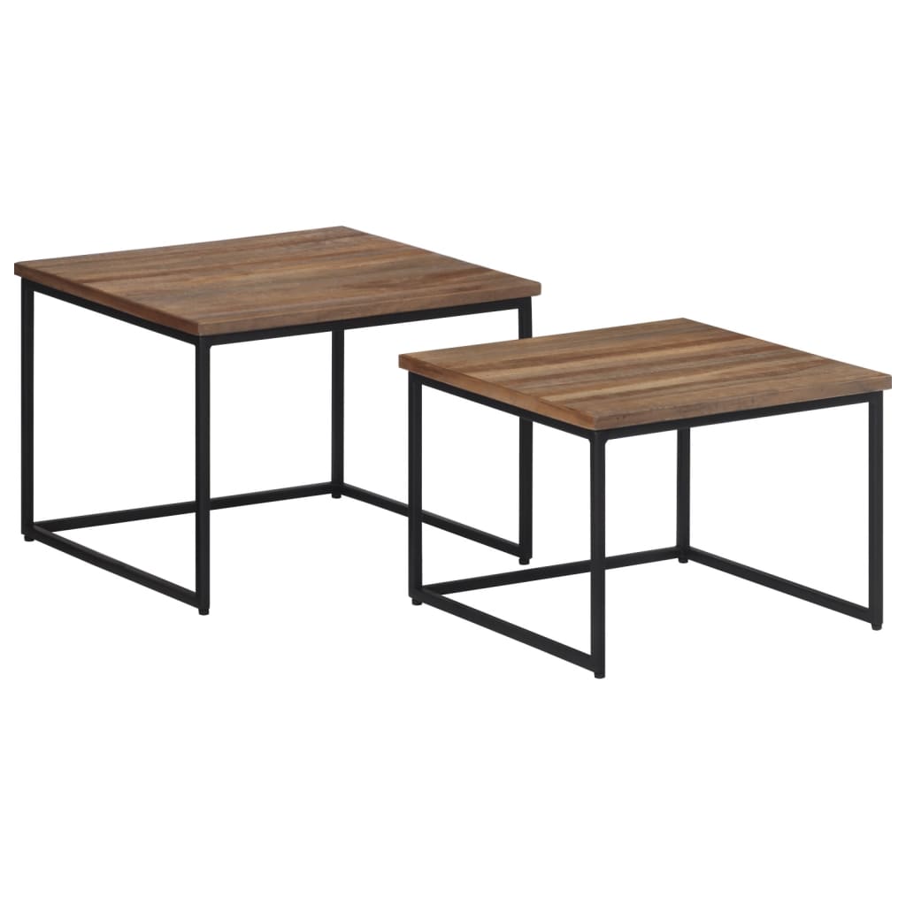 Stablebare sofabord 2 stk heltre teak