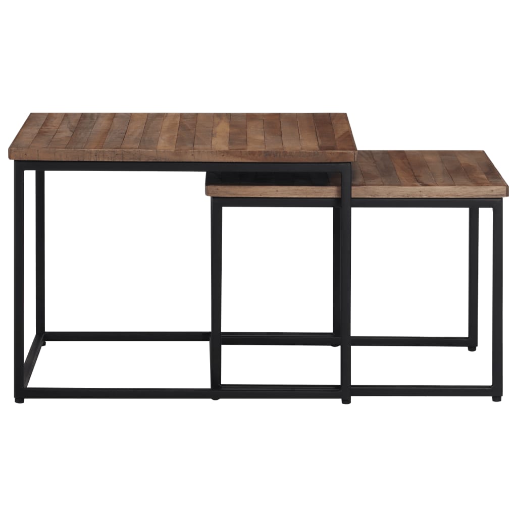 Stablebare sofabord 2 stk heltre teak