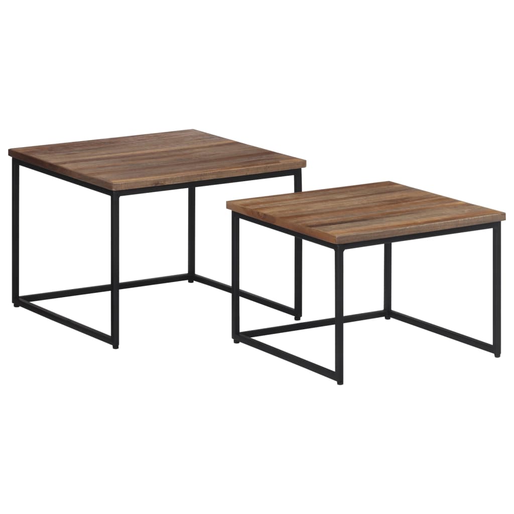 Stablebare sofabord 2 stk heltre teak