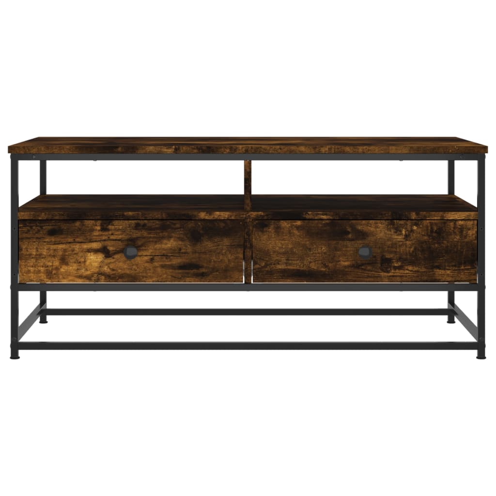 Salongbord røkt eik 100x51x45 cm konstruert tre