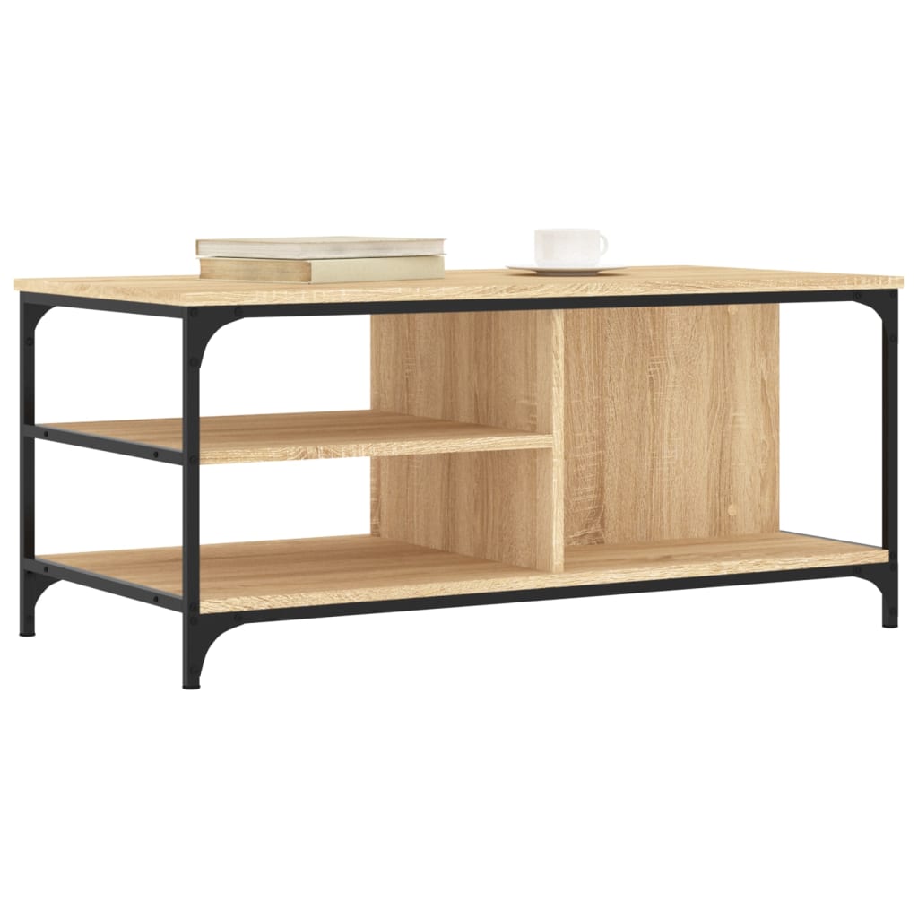 Salongbord sonoma eik 100x50x45 cm konstruert tre
