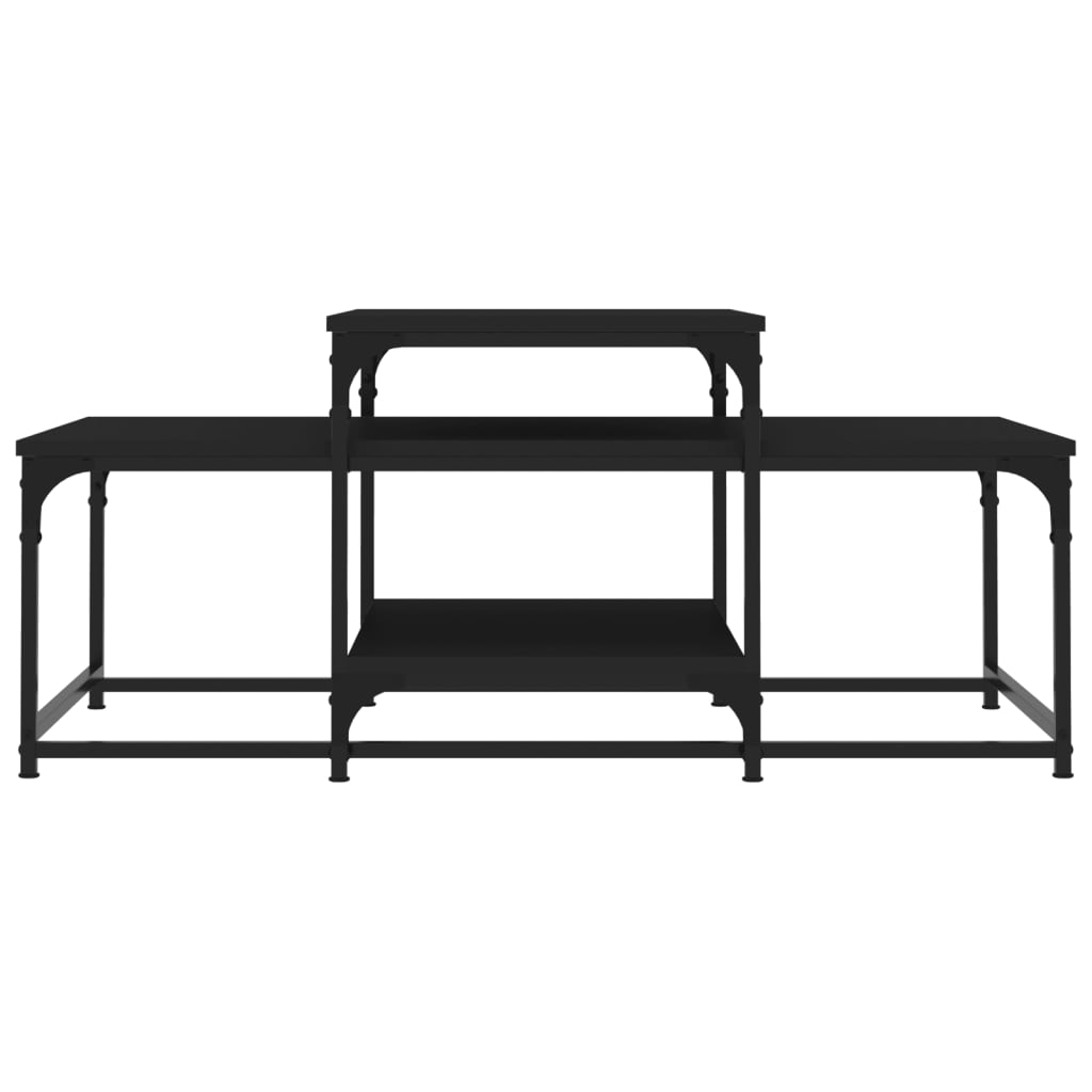 Salongbord svart 102x60x45 cm konstruert tre