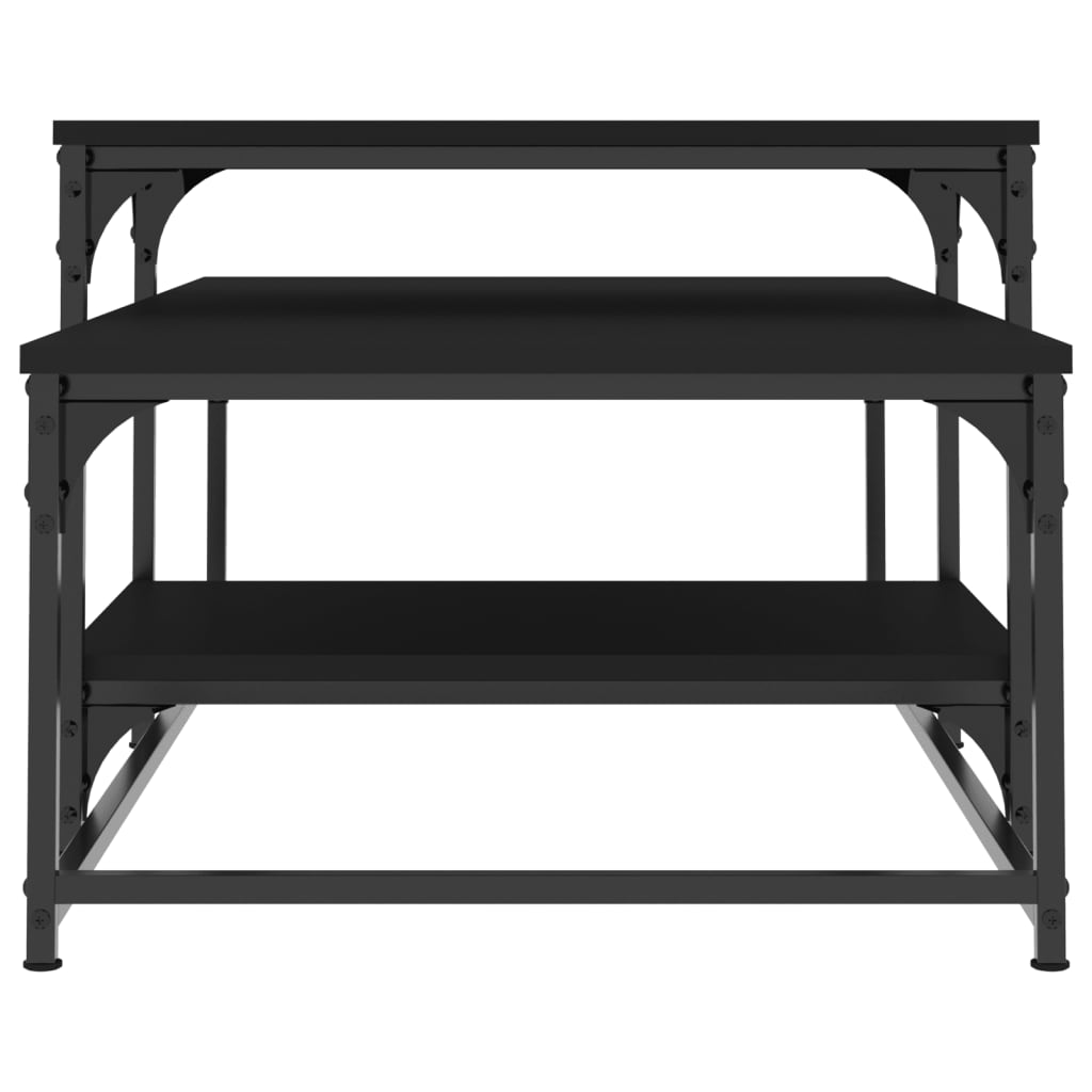 Salongbord svart 102x60x45 cm konstruert tre