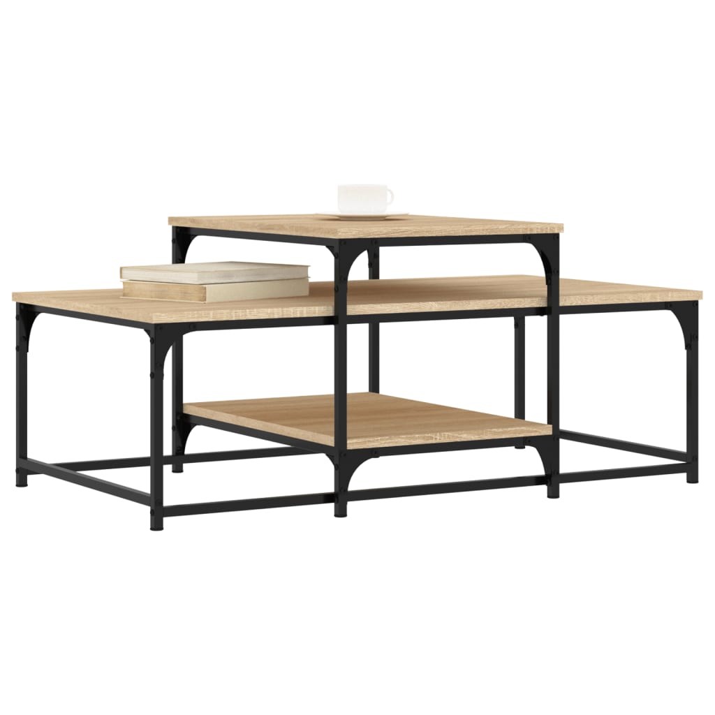 Salongbord sonoma eik 102x60x45 cm konstruert tre