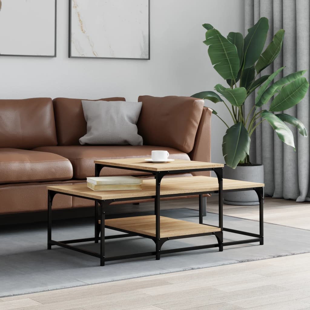 Salongbord sonoma eik 102x60x45 cm konstruert tre