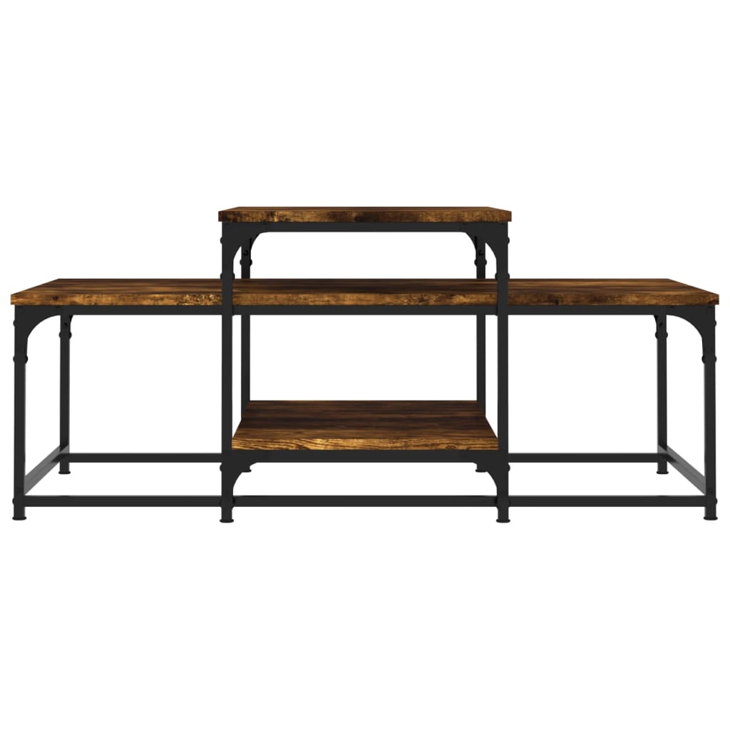 Salongbord røkt eik 102x60x45 cm konstruert tre
