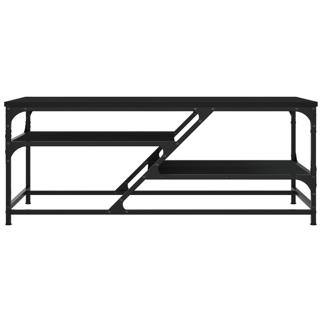 Salongbord svart 100x49x40 cm konstruert tre