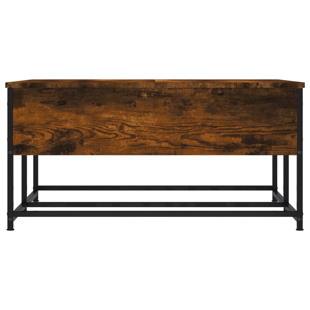 Salongbord røkt eik 80x80x40 cm konstruert tre