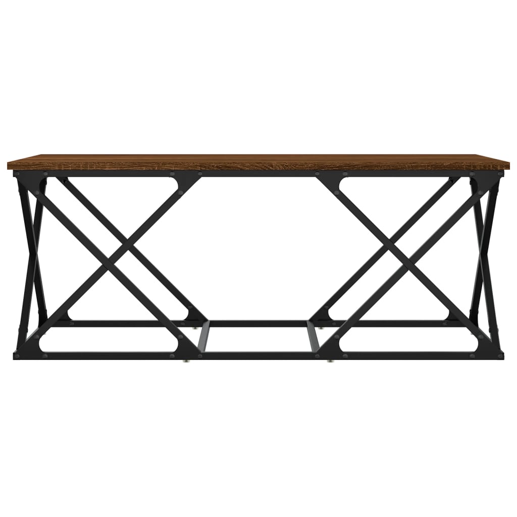 Salongbord brun eik 100x49x40 cm konstruert tre