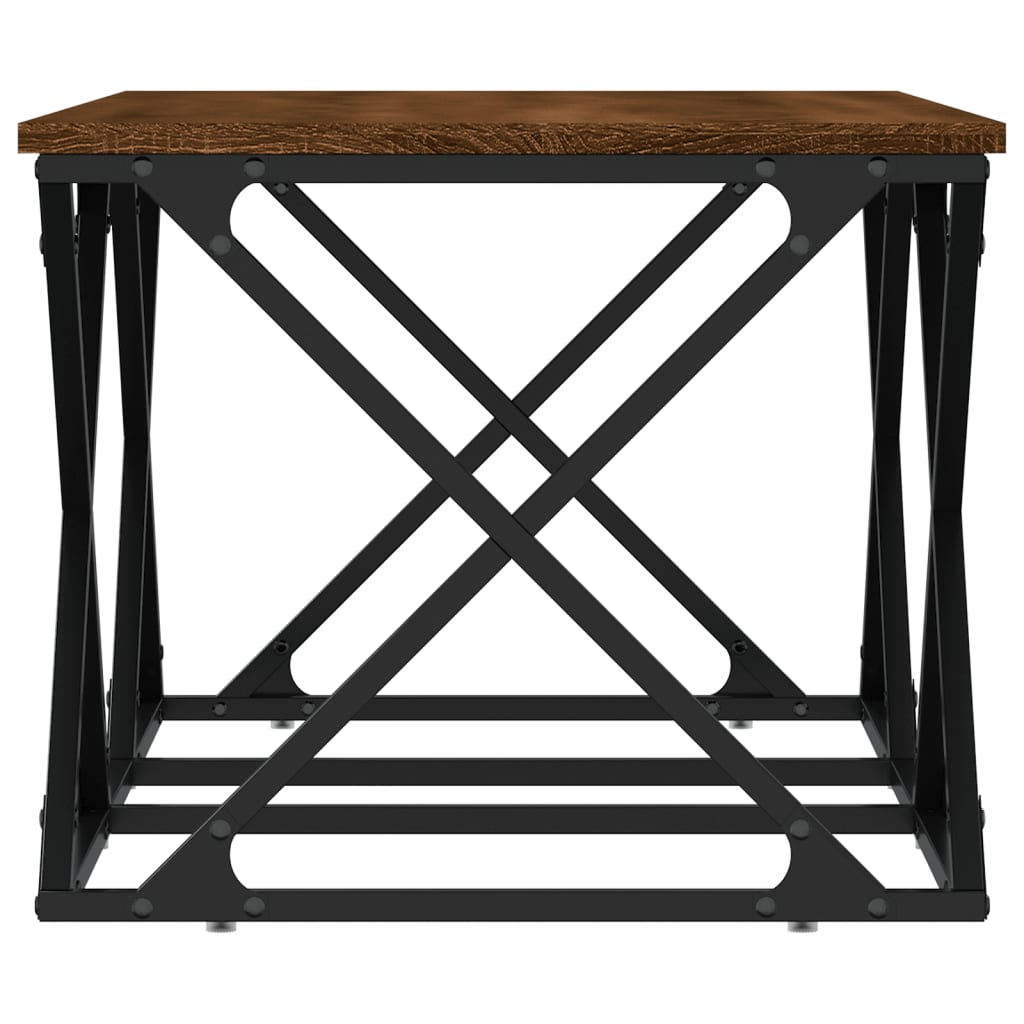 Salongbord brun eik 100x49x40 cm konstruert tre